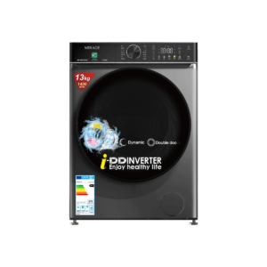 Luxury 13KG Front Loader Washer with Direct Drive (DD) Inverter Motor & 1400 RPM (Dark Silver)