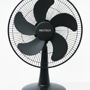Premium 16” Black Desk Fan with 3-Speed High-Velocity Cooling (55W)