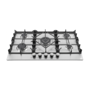 Premium 75cm Built-In 5-Burner Gas Hob with Front Controls & Stainless Steel Inox Finish