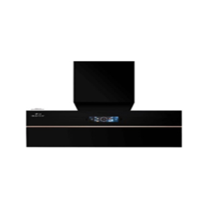 90cm Decorative Black Cooker Hood with 850 m3/hr Suction, Digital Screen & Sensor Control (200W)
