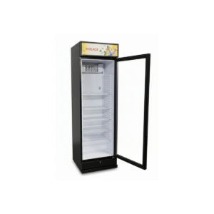 Premium Black Vertical Commercial Showcase Fridge with Lock & Key