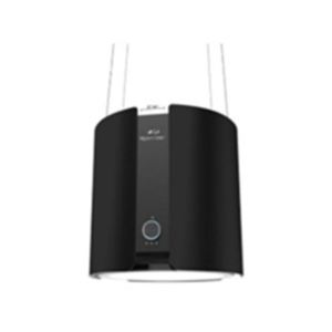 90cm Island Cooker Hood with Remote Control, Digital Screen & Sensor Control (Black)