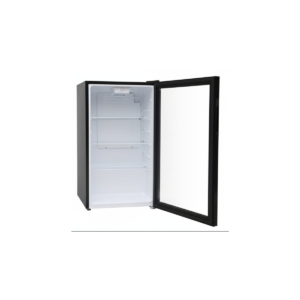 Premium Countertop Glass Door Display Fridge with Blue LED Light
