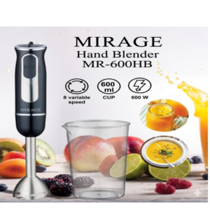 Premium 600W Hand Blender with 8 Variable Speeds & Heavy-Duty DC Copper Motor