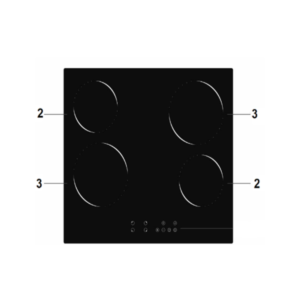 60cm Built-In Vitroceramic Cooktop with 5 Radiant Heating Zones & Smart Safety Lock