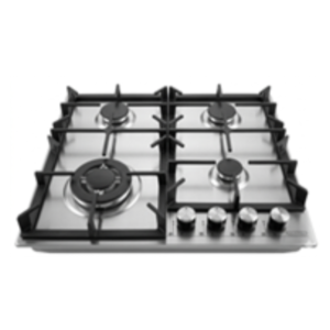 Premium 60cm Built-In 4-Burner Gas Hob with Front Controls & Stainless Steel Inox Finish