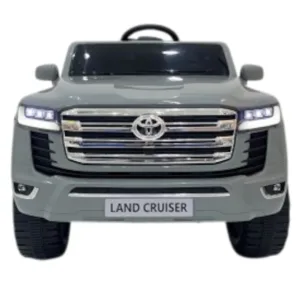 Toyota Land Cruiser Style 2-Seater Kids Electric Ride-On SUV Gray