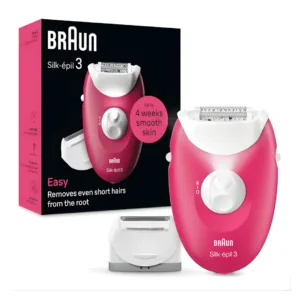 Braun Silk-épil 3 3-420 Epilator with Shaver Head – Pink Design