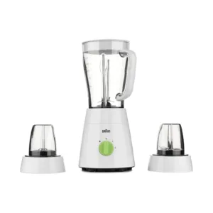 Braun PowerBlend 3 Jug Blender 500W Blender with Mill & Chopper Attachments