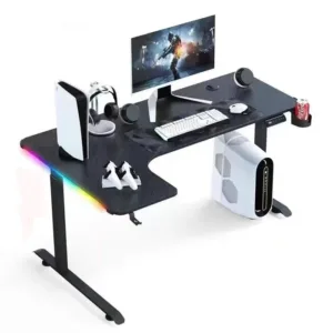 Universal 160cm L-Shaped RGB Gaming Desk – Heavy-Duty Ergonomic Corner Workstation
