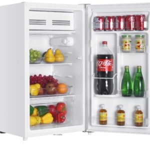 One-Door Compact Defrost Fridge (100L) with Key Lock & Glass Shelves – Energy Class A++