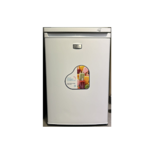 Compact Upright Defrost Freezer (4 Crystal Drawers & Glass Shelf) – Slim Under-Counter White Freezer