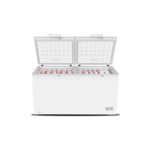 Premium Dual Door Inverter Chest Fridge & Freezer (380L) with Electronic Control, Sliding Glass & Lock