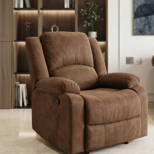 Haven Manual Overstuffed Suede Recliner Armchair