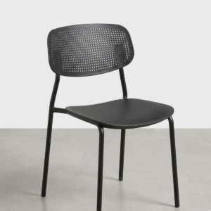Apex Industrial Perforated Metal Dining Chair