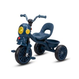 Kids Vintage Scooter-Style Tricycle with Rear Storage Basket