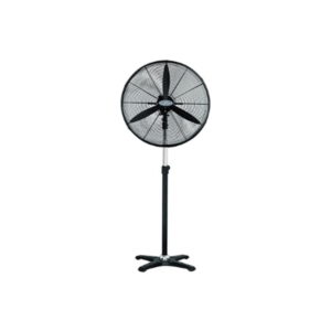 26" Industrial High-Velocity Oscillating Stand Fan with 3 Blades & Low-Noise Motor (187W)