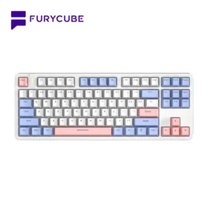 RYCUBE G87 87-Key Hot-Swap Mechanical Gaming Keyboard – Silver Switches