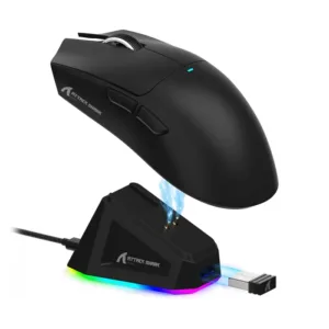 ATTACK SHARK X11 Tri-Mode Wireless Gaming Mouse – Ultra-Lightweight with Magnetic Charging Dock